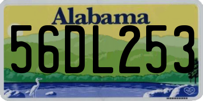AL license plate 56DL253