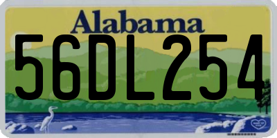 AL license plate 56DL254