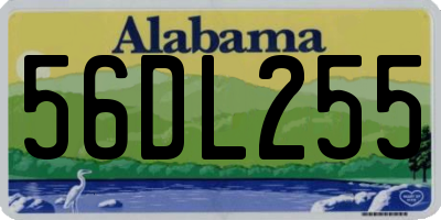 AL license plate 56DL255