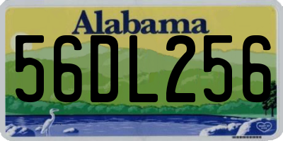 AL license plate 56DL256
