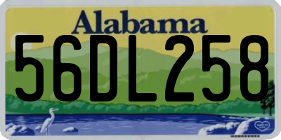 AL license plate 56DL258