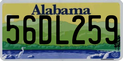 AL license plate 56DL259