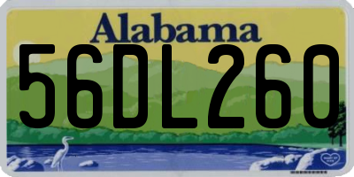 AL license plate 56DL260