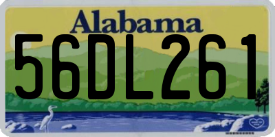 AL license plate 56DL261