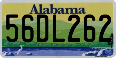 AL license plate 56DL262