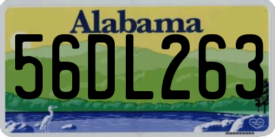AL license plate 56DL263
