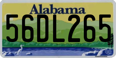 AL license plate 56DL265