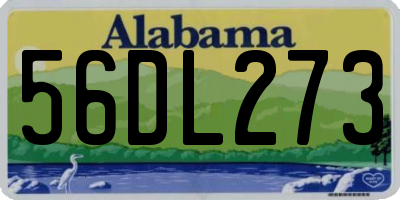 AL license plate 56DL273