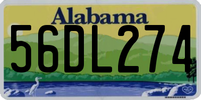 AL license plate 56DL274