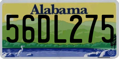 AL license plate 56DL275
