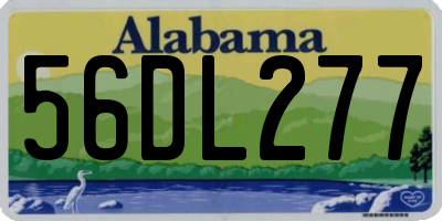 AL license plate 56DL277