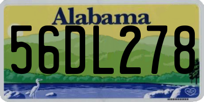 AL license plate 56DL278