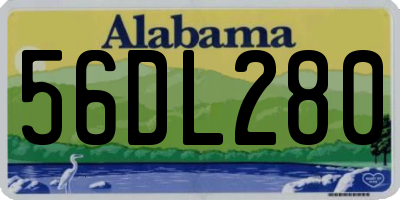 AL license plate 56DL280