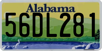 AL license plate 56DL281