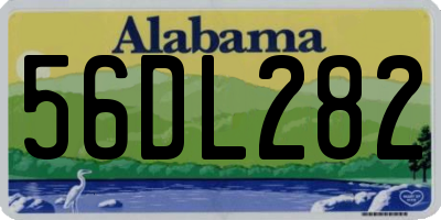 AL license plate 56DL282