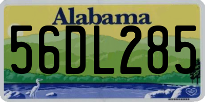 AL license plate 56DL285