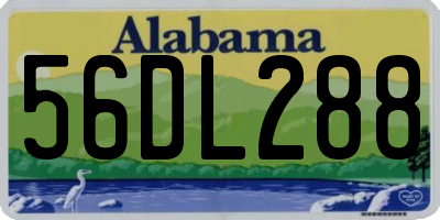 AL license plate 56DL288