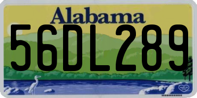 AL license plate 56DL289