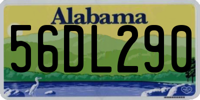 AL license plate 56DL290