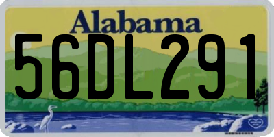 AL license plate 56DL291