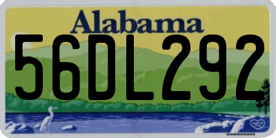 AL license plate 56DL292
