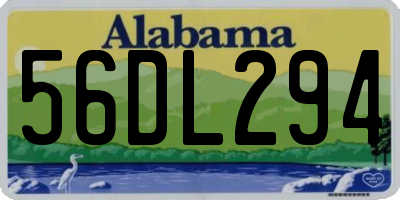 AL license plate 56DL294