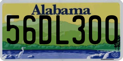 AL license plate 56DL300