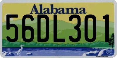 AL license plate 56DL301
