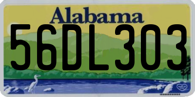 AL license plate 56DL303