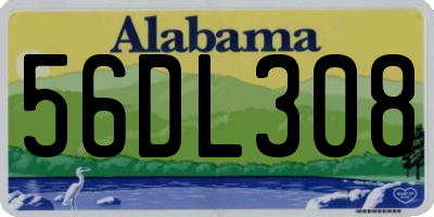 AL license plate 56DL308