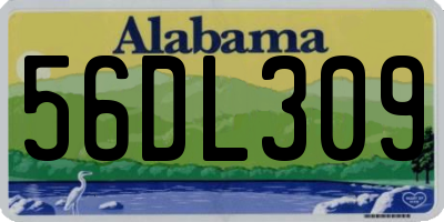 AL license plate 56DL309