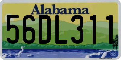 AL license plate 56DL311