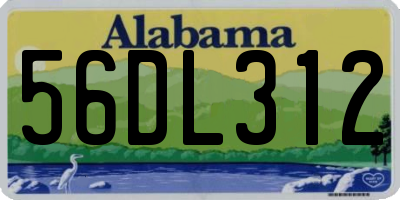 AL license plate 56DL312
