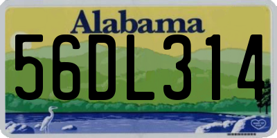 AL license plate 56DL314