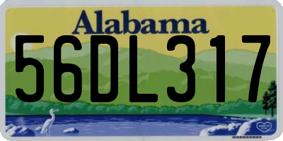 AL license plate 56DL317