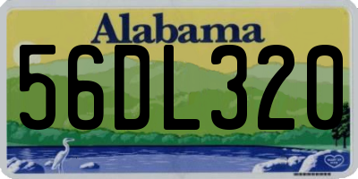 AL license plate 56DL320