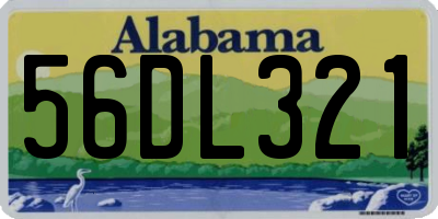 AL license plate 56DL321