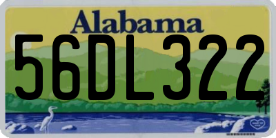 AL license plate 56DL322