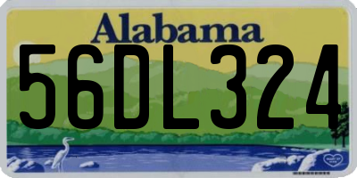 AL license plate 56DL324