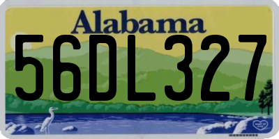 AL license plate 56DL327