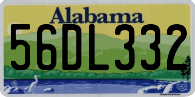 AL license plate 56DL332