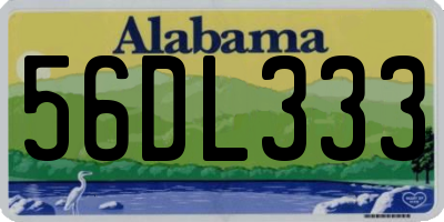 AL license plate 56DL333