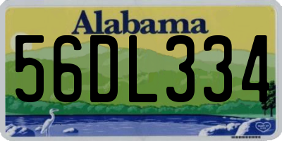 AL license plate 56DL334