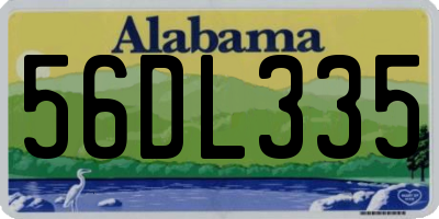 AL license plate 56DL335
