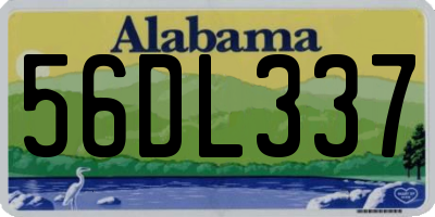AL license plate 56DL337