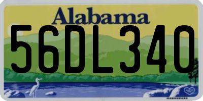 AL license plate 56DL340