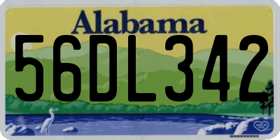 AL license plate 56DL342