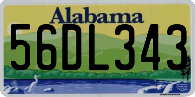 AL license plate 56DL343