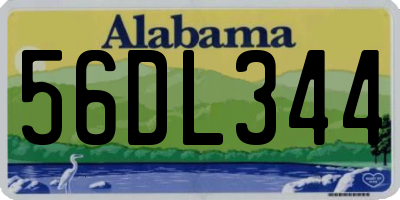 AL license plate 56DL344