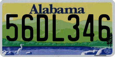 AL license plate 56DL346